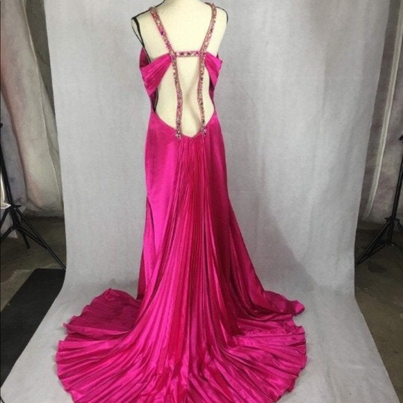 ALYCE PARIS Pink Satin Prom & Pageant Dress - Picture 7 of 8